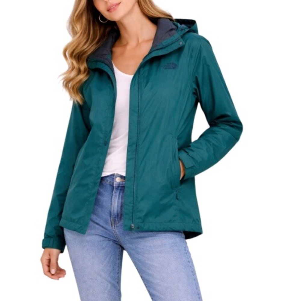 The North Face Women's Enamel Blue Waterproof Resolve‎ 2 Rain Jacket Size XS